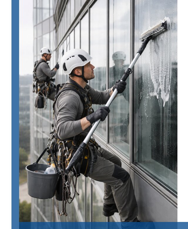 Высотная мойка сплошного остекления с выездом в Пензе