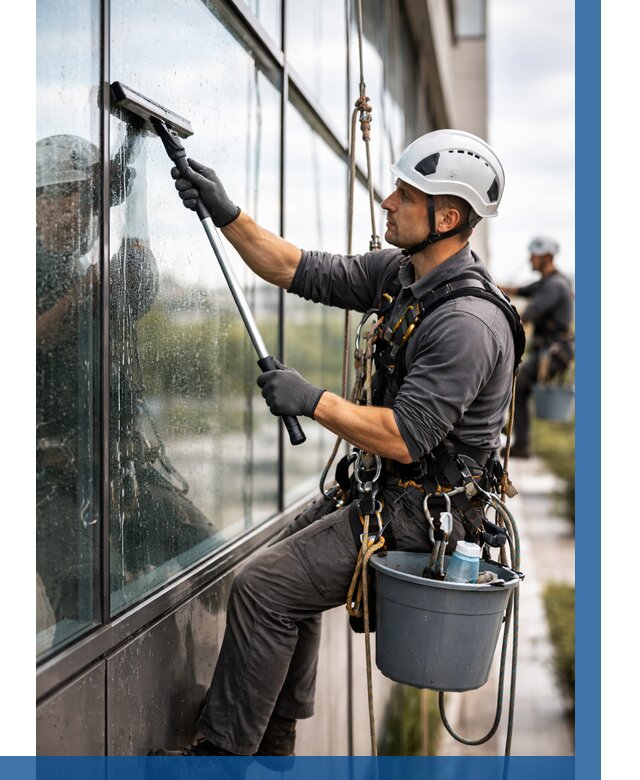 Мойка стеклянных фасадов в Пензе от 205 р. | ВЫСОТНИК-Пнз