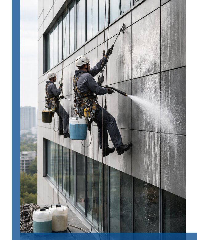 Профессиональная мойка вентилируемых фасадов в Пензе