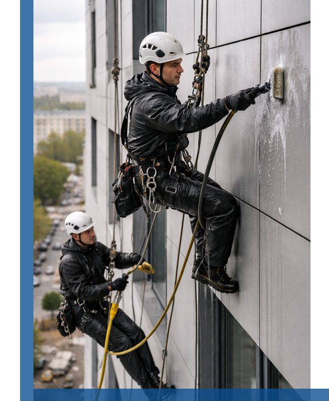 Профессиональная мойка фасада из композита в Пензе