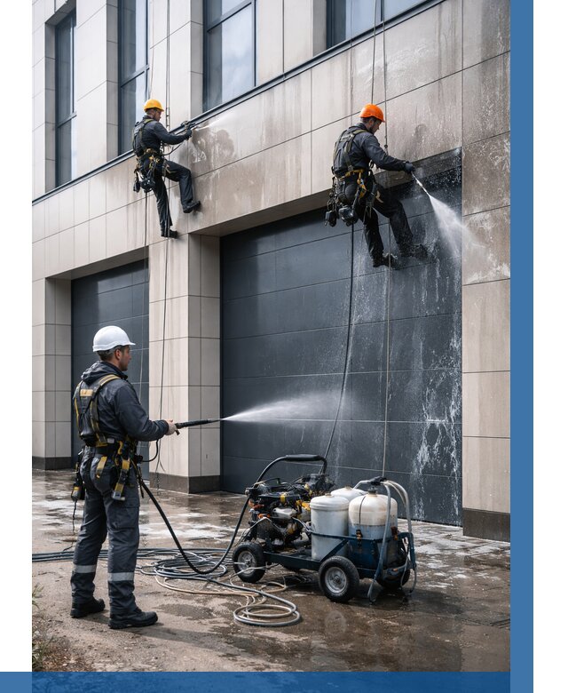 Послестроительная мойка фасада в Пензе от 308 р. | ВЫСОТНИК-Пнз