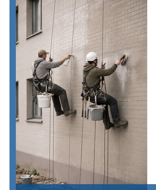 Удаление высолов с фасада зданий в Пензе без повреждений и следов