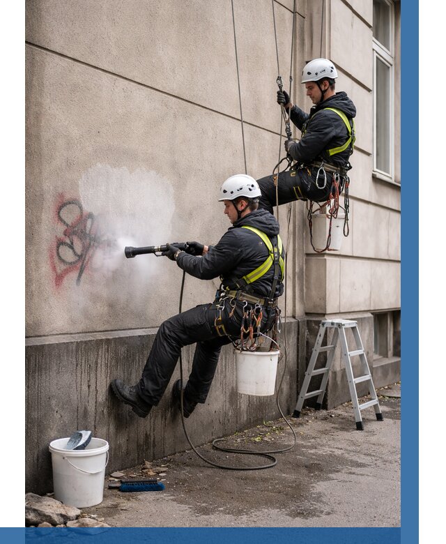 Удаление граффити с фасада в Пензе от 4619 р. | ВЫСОТНИК-Пнз