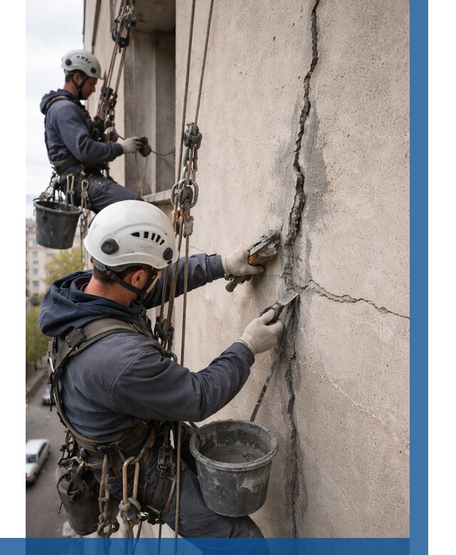 Заделка трещин на фасаде в Пензе от 924 р. | ВЫСОТНИК-Пнз