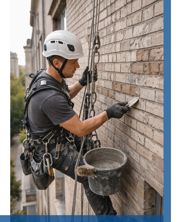 Ремонт кирпичной кладки фасада в Пензе от 1848 р. | ВЫСОТНИК-Пнз