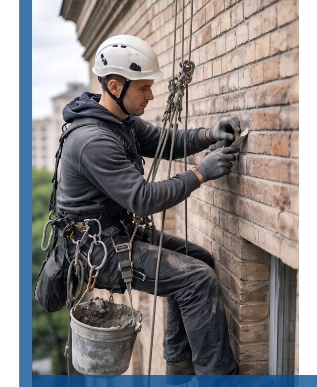 Качественный ремонт кирпичной кладки фасада в Пензе с гарантией