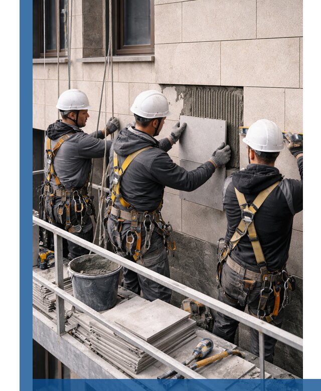 Ремонт облицовки фасада плиткой в Пензе с гарантией