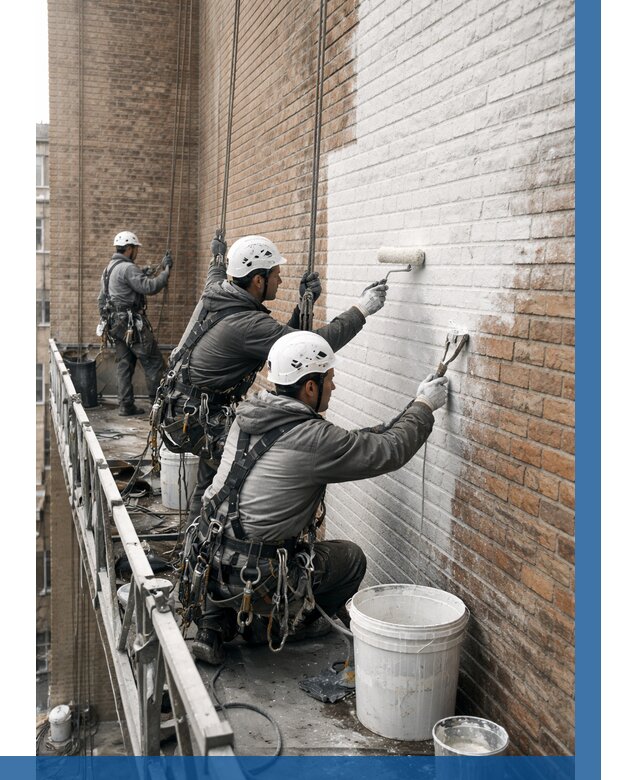 Покраска кирпичного фасада в Пензе от 359 р. | ВЫСОТНИК-Пнз