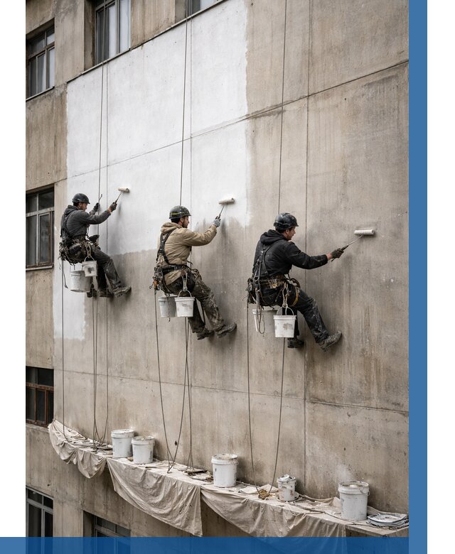 Покраска бетонного фасада в Пензе от 359 р за м2 | ВЫСОТНИК-Пнз