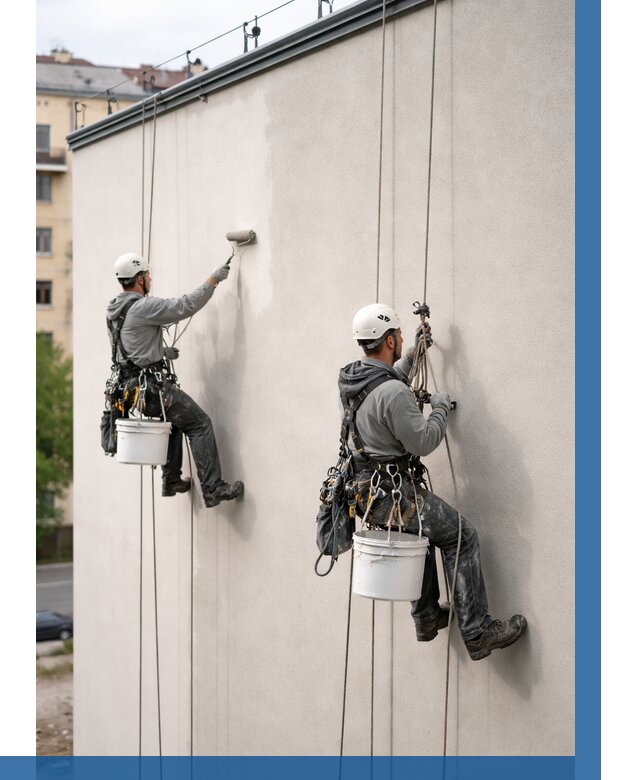 Покраска оштукатуренного фасада в Пензе от 328 р. | ВЫСОТНИК-Пнз