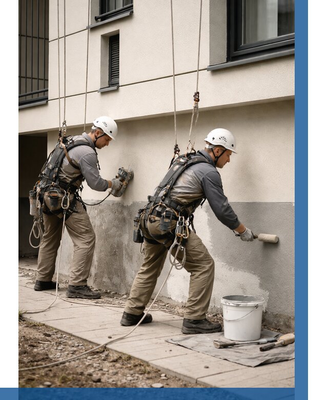 Окраска цоколя здания в Пензе от 462 р. под ключ | ВЫСОТНИК-Пнз