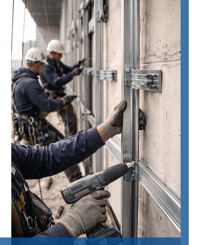 Монтаж подсистемы вентфасада в Пензе от 873 р. | ВЫСОТНИК-Пнз