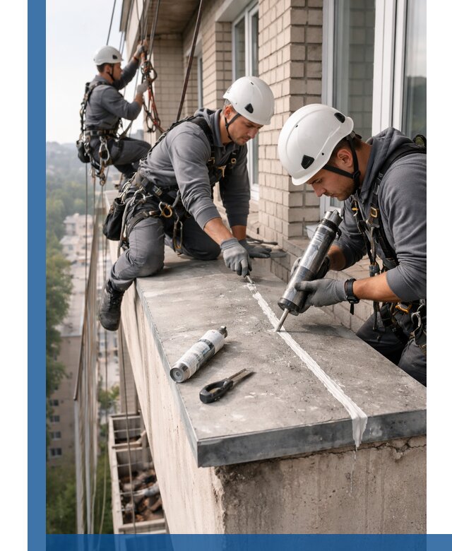 Герметизация балконного козырька в Пензе профессионально