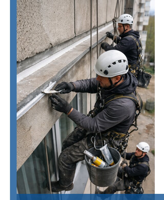 Герметизация примыкания балкона в Пензе под ключ с гарантией