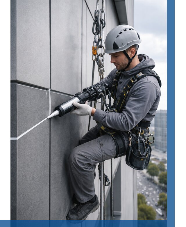 Герметизация стыков фасадных панелей в Пензе от 6672 р.| ВЫСОТНИК-Пнз