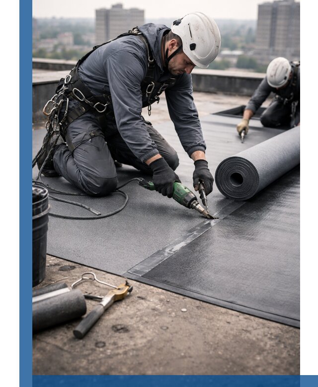 Ремонт мягкой кровли в Пензе с выездом промальпинистов