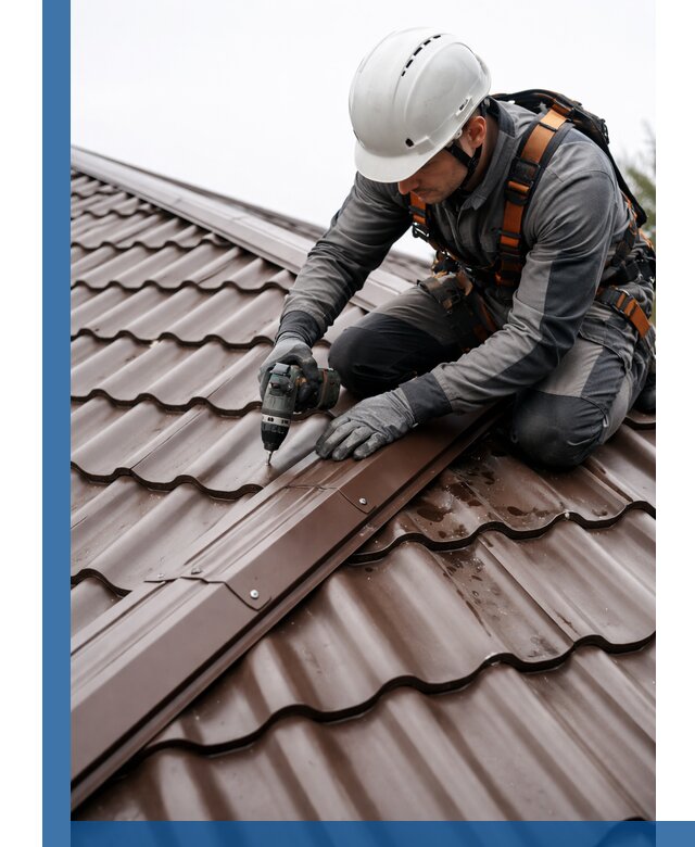 Ремонт металлочерепицы на крыше в Пензе профессионально