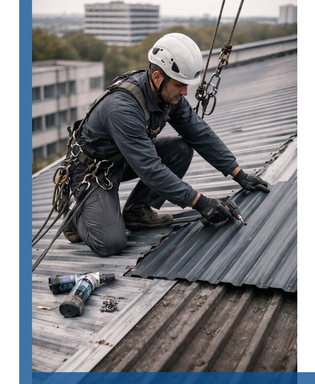 Ремонт профнастила на кровле в Пензе, работы под ключ