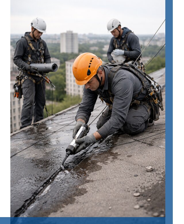 Устранение протечек кровли в Пензе от 12318 р. | ВЫСОТНИК-Пнз