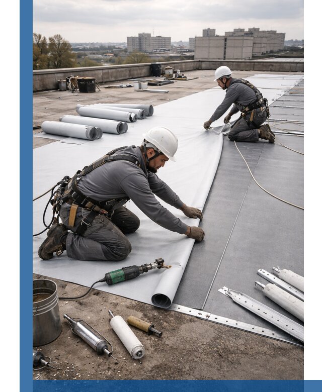 Монтаж мембранной кровли в Пензе для промышленных зданий