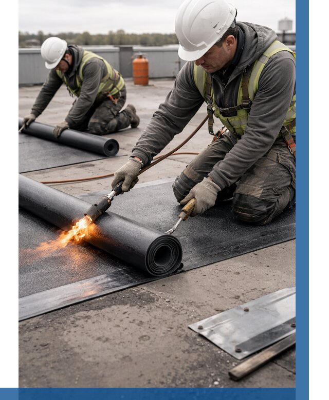 Монтаж наплавляемой кровли в Пензе от 873 р. — ВЫСОТНИК-Пнз