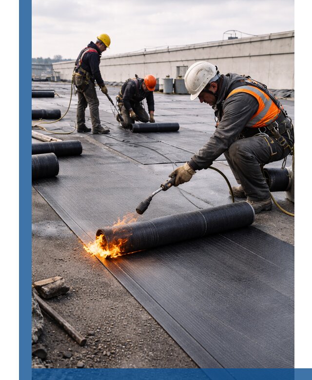 Монтаж наплавляемой кровли в Пензе профессионально