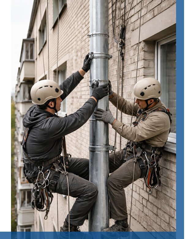 Замена водосточных труб в Пензе от 6672 р. | ВЫСОТНИК-Пнз