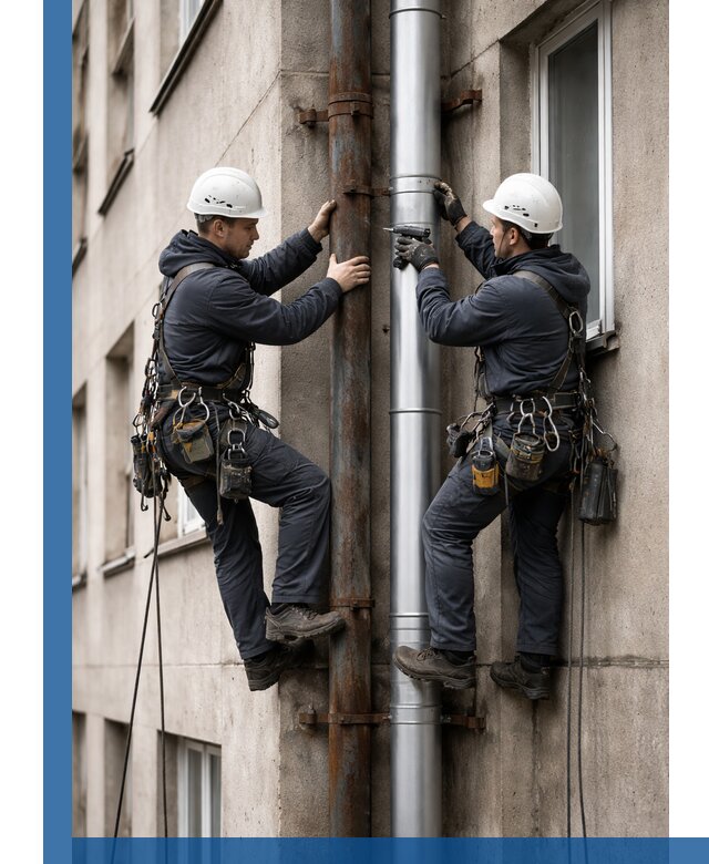 Замена водосточных труб в Пензе: монтаж и демонтаж под ключ