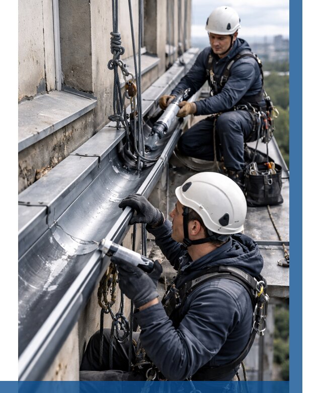 Ремонт водосточных желобов в Пензе от 6672 р. | ВЫСОТНИК-Пнз