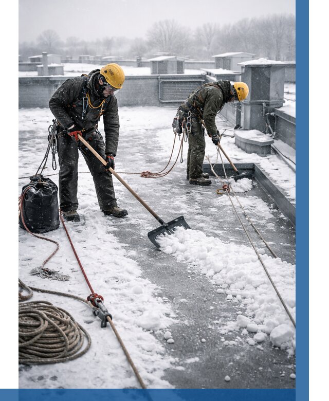 Очистка крыши от снега в Пензе от 7699 р. | ВЫСОТНИК-Пнз