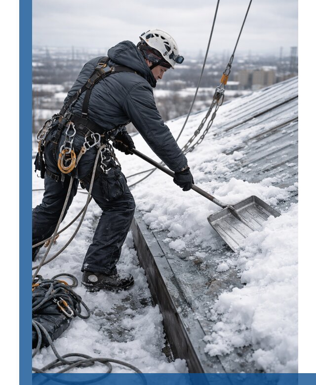 Профессиональная очистка кровли от снега и наледи в Пензе