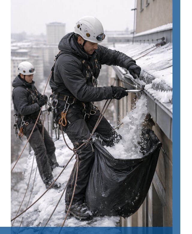 Аварийная очистка крыши в Пензе под ключ от 308 р. | ВЫСОТНИК-Пнз