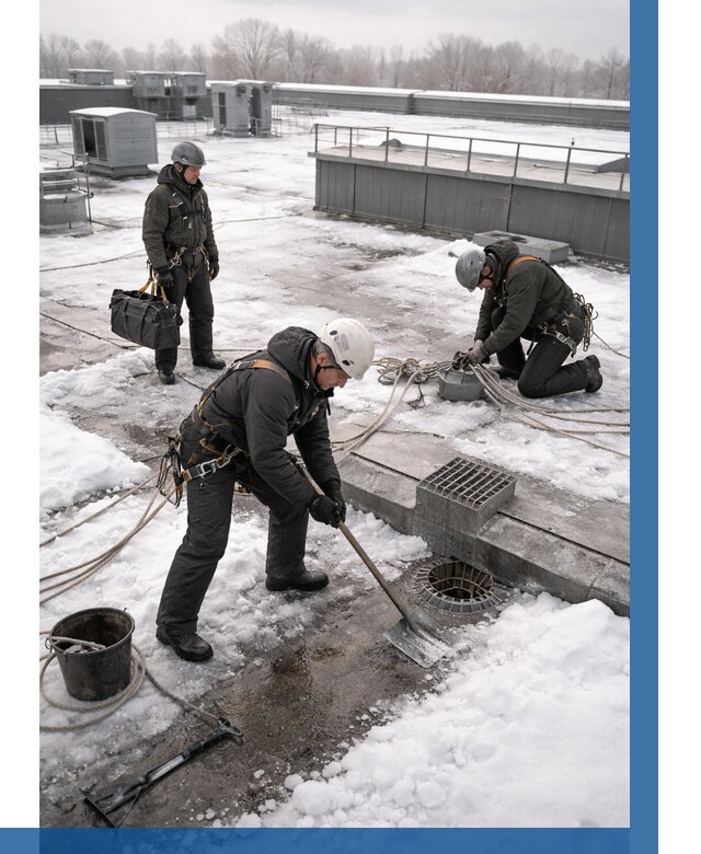 Абонентское обслуживание кровли зимой в Пензе от 8212 р. | ВЫСОТНИК-Пнз