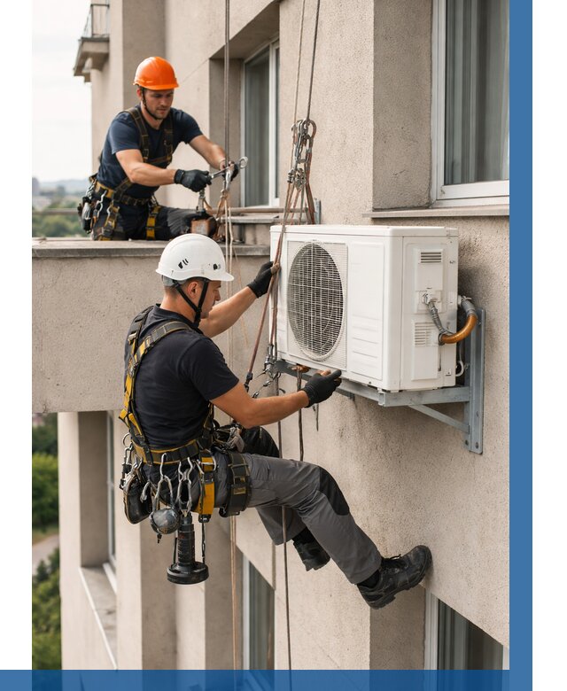 Монтаж внешнего блока кондиционера в Пензе от 6672 р. | ВЫСОТНИК-Пнз