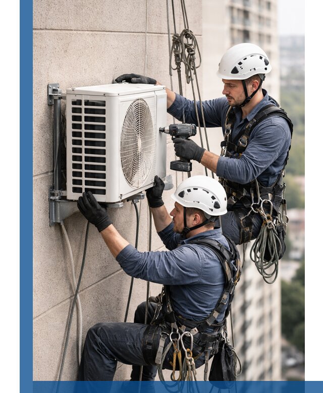 Монтаж внешнего блока кондиционера в Пензе установка и крепление