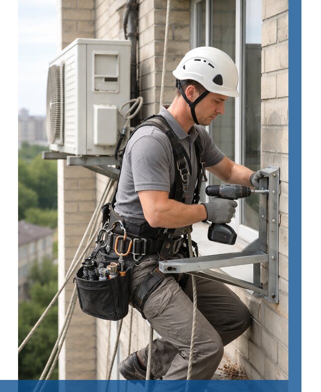 Установка кронштейнов кондиционера в Пензе от 3593 р. | ВЫСОТНИК-Пнз