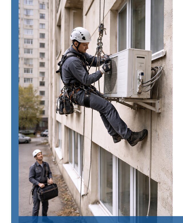 Демонтаж внешнего блока кондиционера в Пензе профессионально