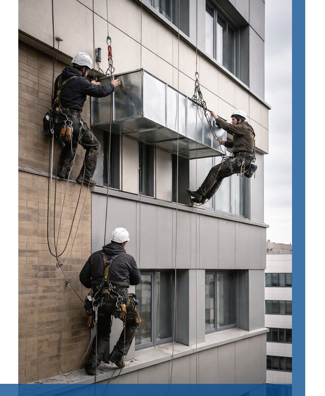 Монтаж воздуховодов на фасаде в Пензе от 1540 р. | ВЫСОТНИК-Пнз