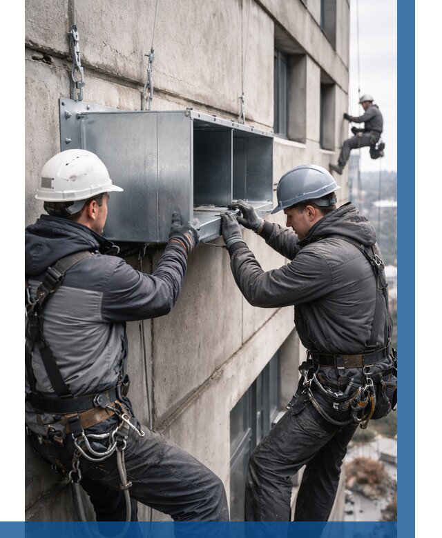 Монтаж вентиляционных коробов в Пензе от 3080 р. | ВЫСОТНИК-Пнз