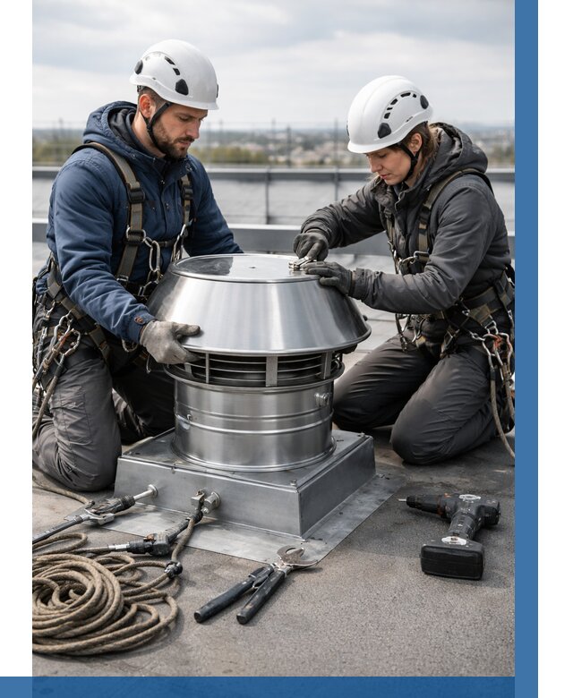 Установка дефлекторов на кровле в Пензе от 4619 р. | ВЫСОТНИК-Пнз