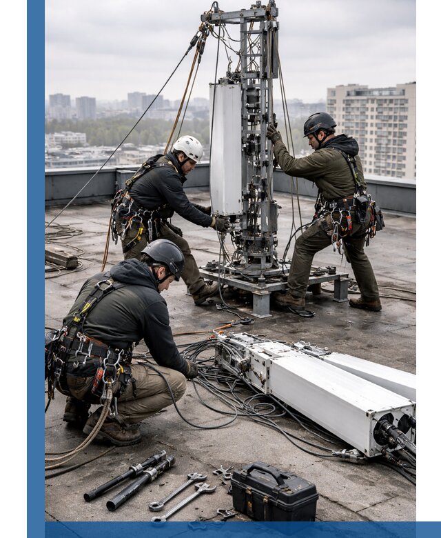 Демонтаж антенн на крыше зданий в Пензе с гарантией