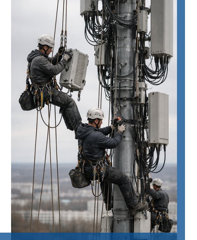 Монтаж оборудования связи на мачте в Пензе от 7699 р. | ВЫСОТНИК-Пнз