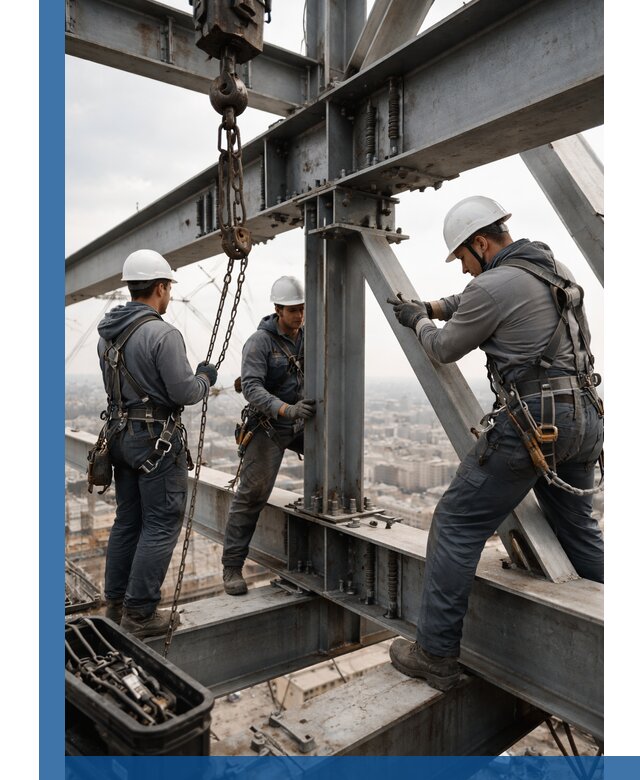 Профессиональный монтаж металлоконструкций на высоте в Пензе