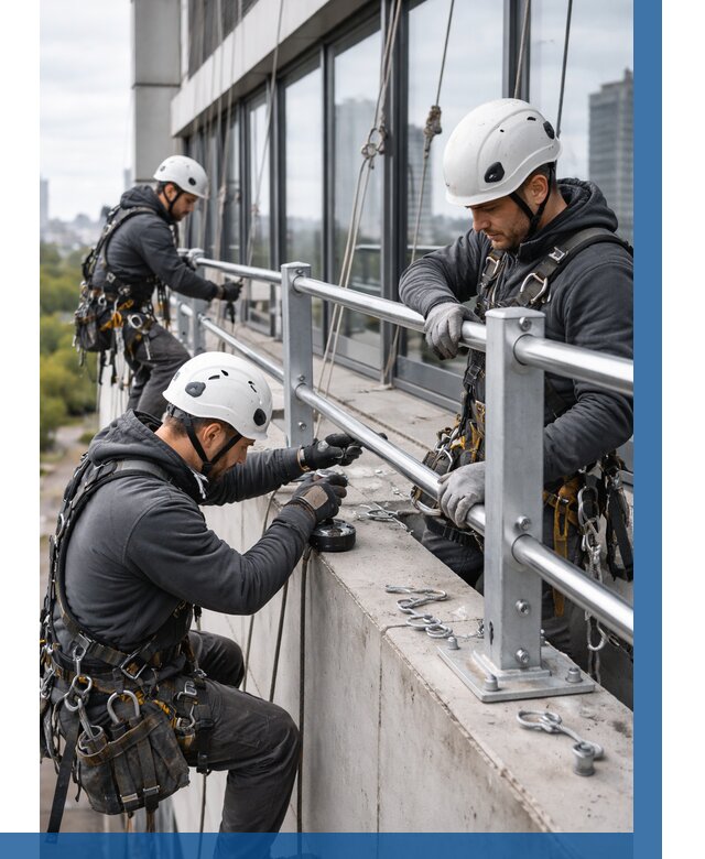 Монтаж ограждений на высоте в Пензе, от 1232 р. | ВЫСОТНИК-Пнз