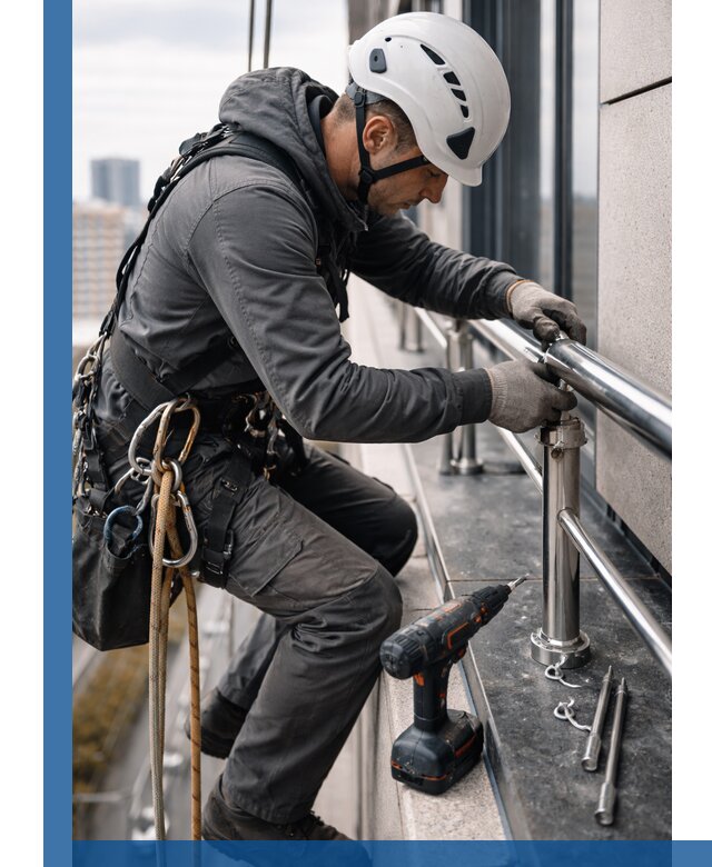 Монтаж ограждений на высоте в Пензе для зданий и конструкций