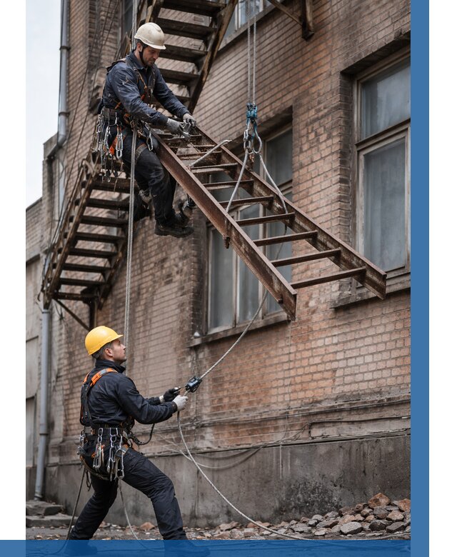 Демонтаж пожарной лестницы в Пензе от 12318 р. | ВЫСОТНИК-Пнз