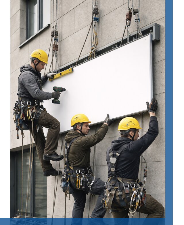 Монтаж рекламной вывески в Пензе от 8212 р. | ВЫСОТНИК-Пнз