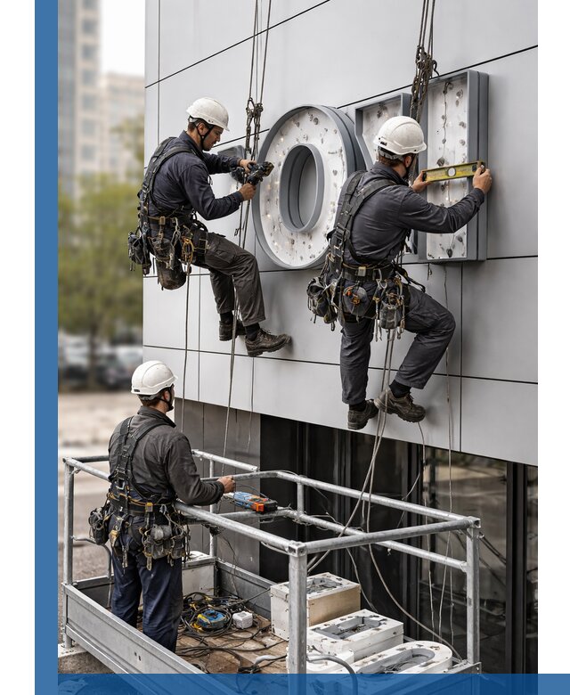 Профессиональный монтаж световых букв в Пензе под ключ