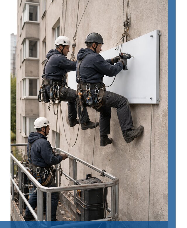 Монтаж табличек и указателей в Пензе от 3593 р. | ВЫСОТНИК-Пнз