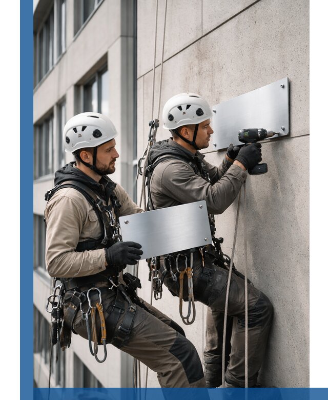 Монтаж табличек и указателей в Пензе для зданий и сооружений